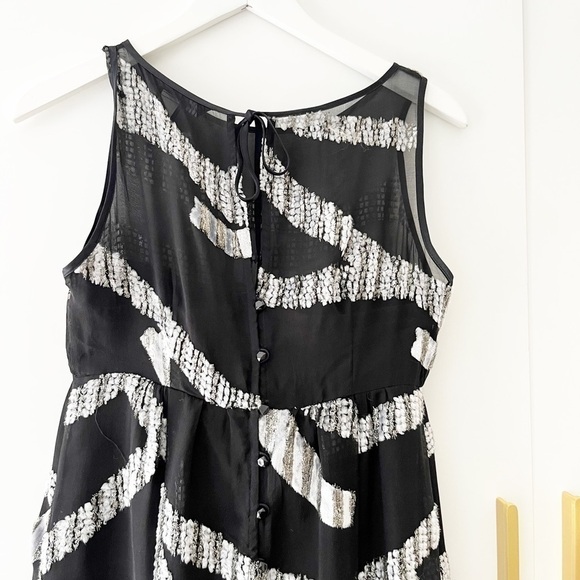 Marc Jacobs Black and Silver Patterned Dress - Picture 7 of 11